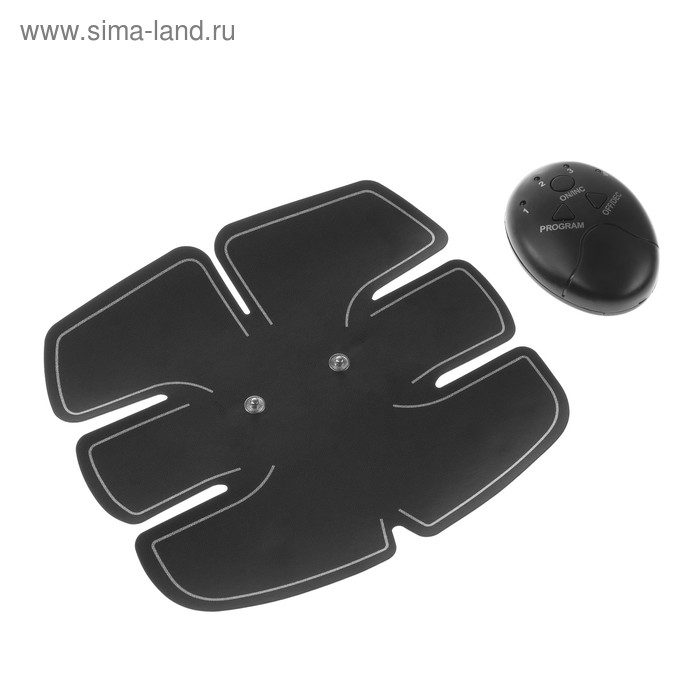 УЦЕНКА Массажер для пресса LuazON LMZ-052, 6 режимов, 2*ААА (не в комплекте), чёрный - Фото 1