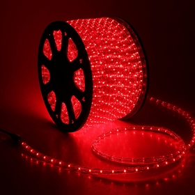 Световой шнур Luazon Lighting 13 мм, IP65, 100 м, 36 LED/м, 220 В, 2W, постоянное свечение, свечение красное