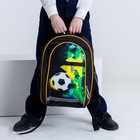 Рюкзак школьный, 39 х 24 х 19 см, эргономичная спинка, Calligrata А "Футбол", чёрный - Фото 13