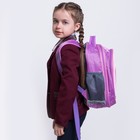 Рюкзак школьный, 37 х 27 х 16 см, эргономичная спинка, Calligrata Б "Зайка", голубой/розовый - Фото 11