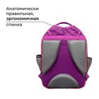 Рюкзак школьный, 37 х 27 х 16 см, эргономичная спинка, Calligrata Б "Зайка", голубой/розовый - Фото 3