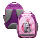 Рюкзак школьный, 37 х 27 х 16 см, эргономичная спинка, Calligrata Б "Зайка", голубой/розовый - Фото 6