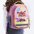 Рюкзак школьный с эргономичной спинкой, Calligrata, 37 х 27 х 16, «Кошечка», сиреневый - Фото 11