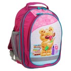 Рюкзак школьный с эргономичной спинкой, Calligrata, 37 х 27 х 16, «Мишка», розовый - Фото 2