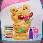 Рюкзак школьный с эргономичной спинкой, Calligrata, 37 х 27 х 16, «Мишка», розовый - Фото 3