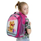 Рюкзак школьный с эргономичной спинкой, Calligrata, 37 х 27 х 16, «Мишка», розовый - Фото 9