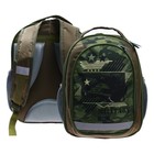 Рюкзак школьный, 37 х 27 х 16 см, эргономичная спинка, Calligrata Б "Танк", зелёный - Фото 1