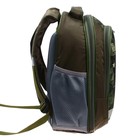 Рюкзак школьный, 37 х 27 х 16 см, эргономичная спинка, Calligrata Б "Танк", зелёный - Фото 3