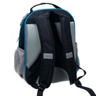 Рюкзак школьный, 37 х 27 х 16 см, эргономичная спинка, Calligrata Б "Тачка", чёрный/зелёный - Фото 13