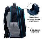 Рюкзак школьный, 37 х 27 х 16 см, эргономичная спинка, Calligrata Б "Тачка", чёрный/зелёный - Фото 4