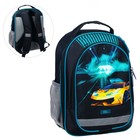 Рюкзак школьный, 37 х 27 х 16 см, эргономичная спинка, Calligrata Б "Тачка", чёрный/зелёный - Фото 6