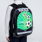 Рюкзак школьный с эргономичной спинкой, Calligrata, 37 х 27 х 16, «Футбол», чёрный/зелёный - Фото 9