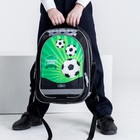 Рюкзак школьный с эргономичной спинкой, Calligrata, 37 х 27 х 16, «Футбол», чёрный/зелёный - Фото 11