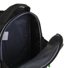 Рюкзак школьный с эргономичной спинкой, Calligrata, 37 х 27 х 16, «Футбол», чёрный/зелёный - Фото 7