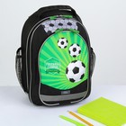 Рюкзак школьный с эргономичной спинкой, Calligrata, 37 х 27 х 16, «Футбол», чёрный/зелёный - Фото 8