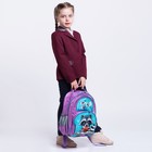 Рюкзак школьный с эргономичной спинкой, Calligrata, 36 х 23 х 13, «Енот», сиреневый/голубой - Фото 14