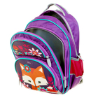 Рюкзак школьный с эргономичной спинкой, Calligrata, 36 х 23 х 13, «Лисичка», голубой/розовый - Фото 4
