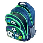 Рюкзак школьный, 36 х 23 х 13 см, эргономичная спинка, Calligrata П "Футбол", синий - Фото 12