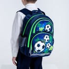 Рюкзак школьный, 36 х 23 х 13 см, эргономичная спинка, Calligrata П "Футбол", синий - Фото 16