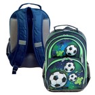 Рюкзак школьный, 36 х 23 х 13 см, эргономичная спинка, Calligrata П "Футбол", синий - Фото 6