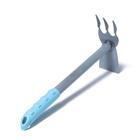 Мотыжка комбинированная, длина 39 см, 3 зубца, пластиковая ручка, цвет МИКС - фото 25312687