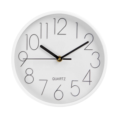 Часы настенные интерьерные «Элегант», дискретный ход, d=22.5 см, белые