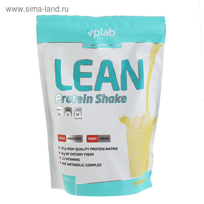 VPLab Lean Protein Shake, банан, 750 г - Фото 1