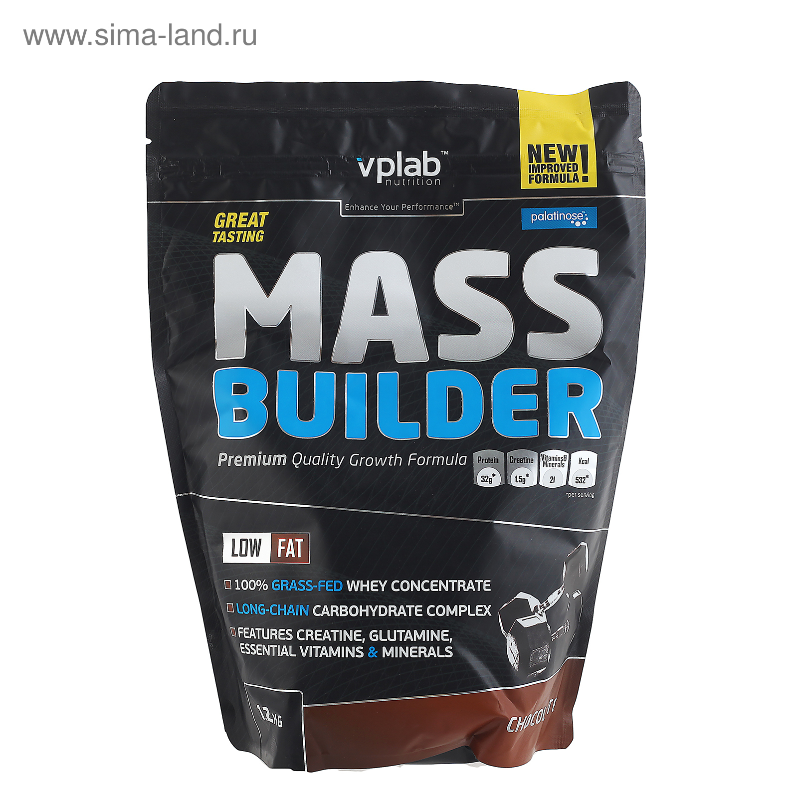 Гейнер VPLab Mass Builder, шоколад, 1,2 кг (3501052) - Купить по цене ...