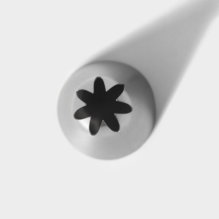 Насадка кондитерская «Закрытая звезда», d=3 см, выход 1,8 см, нержавеющая сталь - фото 1908374872