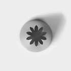Насадка кондитерская KONFINETTA «Закрытая звезда», d=3 см, выход 0,9 см,нержавеющая сталь - Фото 2