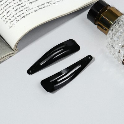 Заколки для волос «Классика стиль», 6.5 см, набор 12 шт., чёрные