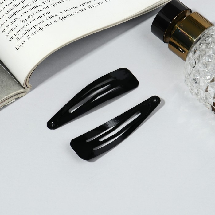 Заколки для волос «Классика стиль», 6.5 см, набор 12 шт., чёрные - Фото 1