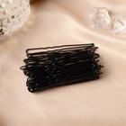 Шпильки для волос «Классик», набор 40 шт., мини, 6 см, чёрные - Фото 2