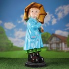 Садовая фигура "Девочка с зонтиком" синий 20х26х63см - Фото 1