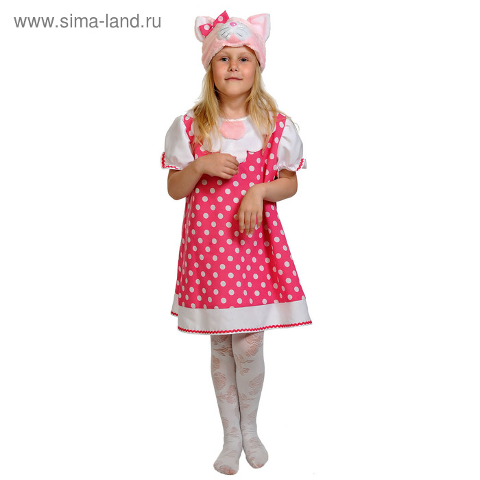 Карнавальный костюм «Кошечка Мурка», шапка, сарафан, рост 98-128 см - Фото 1