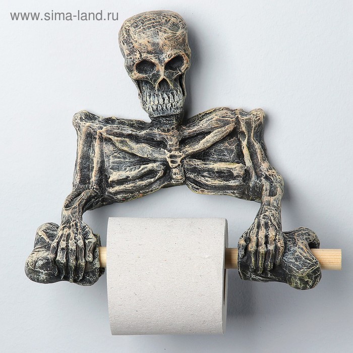 Держатель для туалетной бумаги "Скелет" 18х22см - Фото 1