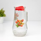Набор для напитков «Букеты», 3 предмета: кувшин 1.7 л, стаканы 230 мл, 2 шт., стекло, рисунок МИКС - Фото 3