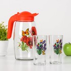Набор для напитков «Букеты», 3 предмета: кувшин 1.7 л, стаканы 230 мл, 2 шт., стекло, рисунок МИКС - Фото 15