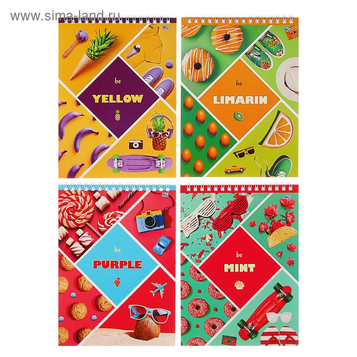 Блокнот А5, 40 листов на гребне "Цвет жизни", обложка мелованный картон, микс - Фото 1