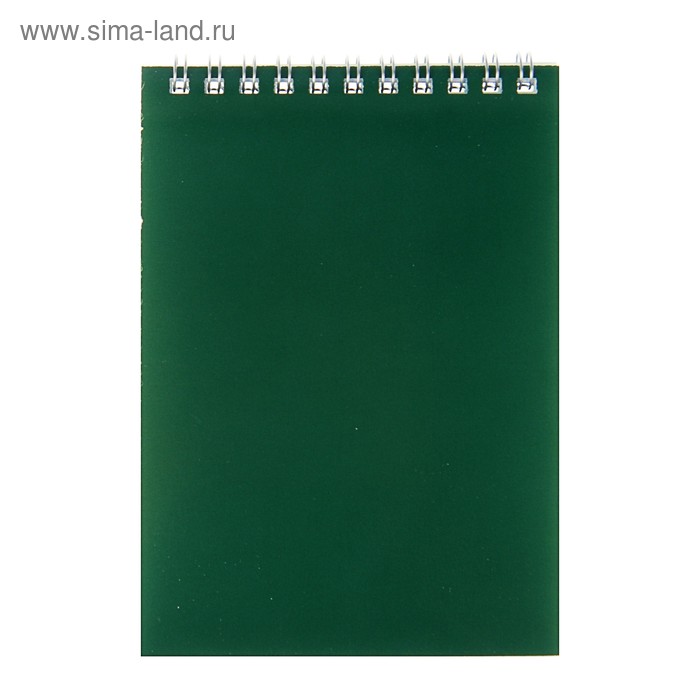 Блокнот А6, 60 листов на гребне "Для конференций. Зелёный", обложка мелованный картон - Фото 1
