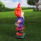 Садовая фигура "Гном с грибом Welcome", разноцветная, гипс, 41 см, микс - Фото 2