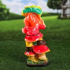 Садовая фигура "Гном с листочком Welcome", разноцветная, гипс, 42 см, микс - Фото 3