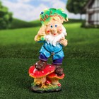 Садовая фигура "Гном с листочком Welcome", разноцветная, гипс, 42 см, микс - Фото 9