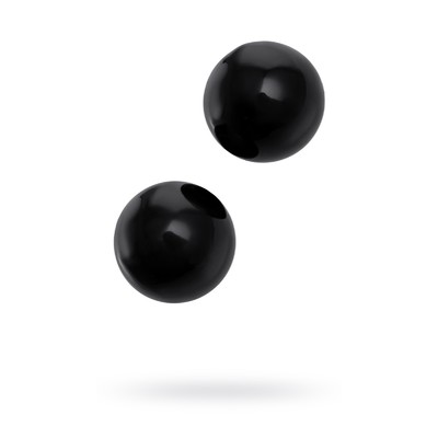 Вагинальные шарики Sexus Glass, стекло, цвет чёрный, d=3,2 см