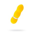 Нереалистичный вибратор Sexus Funny Five, ABS пластик, жёлтый, 10,5 см - Фото 1