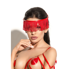 Украшение на голову Me Seduce Queen of hearts с длинной бахромой, красное, размер OS