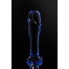Анальный фаллоимитатор Sexus Glass, стекло, цвет синий, 13 см - Фото 4