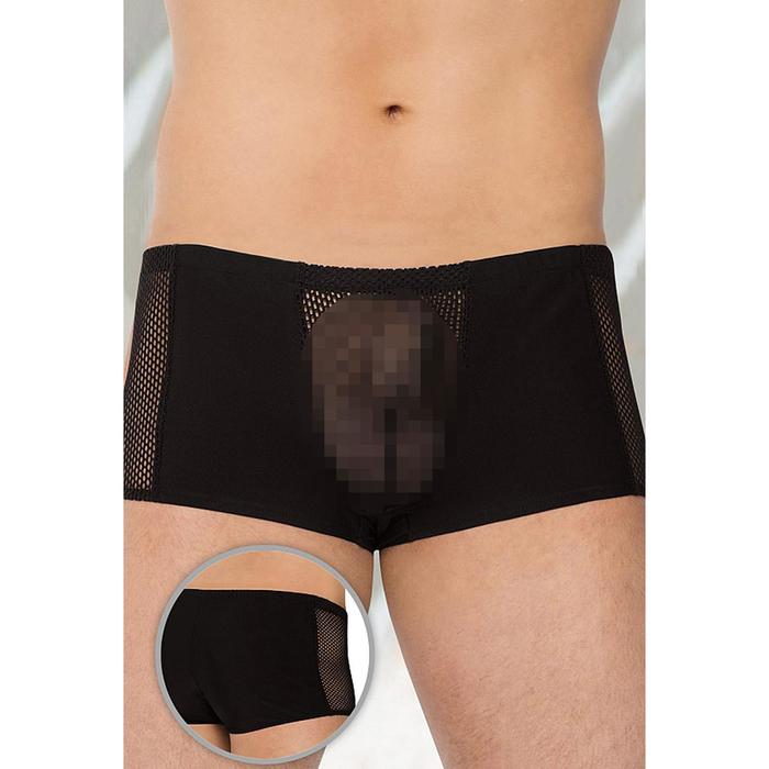 Трусы-шорты мужские с сеткой SoftLine Collection, цвет чёрный, размер L - Фото 1