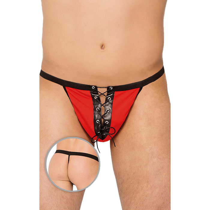 Стринги мужские SoftLine Collection, цвет красно-чёрный, размер S/L
