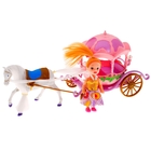 Карета "Сказочная" с лошадкой и куклой малышкой, МИКС - Фото 3